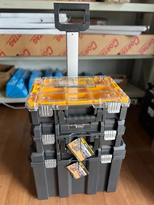 olk出品。 Kit 3 Caixas Organizadores Dewalt Tstak Dwst Ferramentas