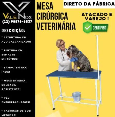 Mesa de atendimento veterinário 