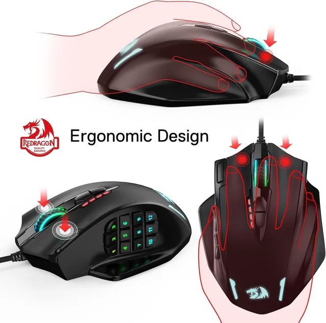 Mouse Redragon Impact M908 Impact RGB - Foto 3