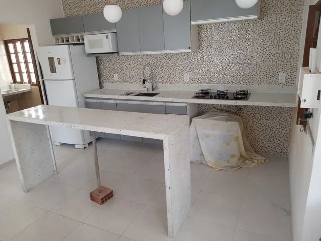 Bancadas em mármores, granitos e porcelanatos