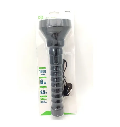 Lanterna 1600mah 6w 150m Distacia Recarregavel Led Dp-959c