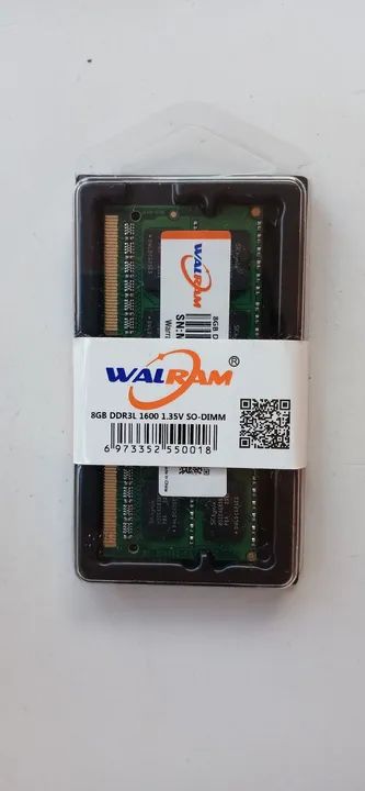 MEMÓRIA DDR3L 8 GB FREQUÊNCIA 1600 PRA NOTEBOOK 