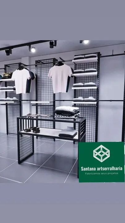Araras de aço para loja de roupa ( estilo industrial) - Foto 2