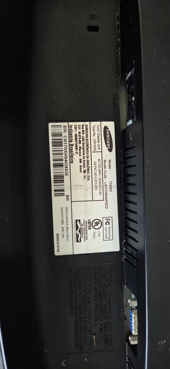 Monitor Samsung- aproveitamento de peças  - Foto 2
