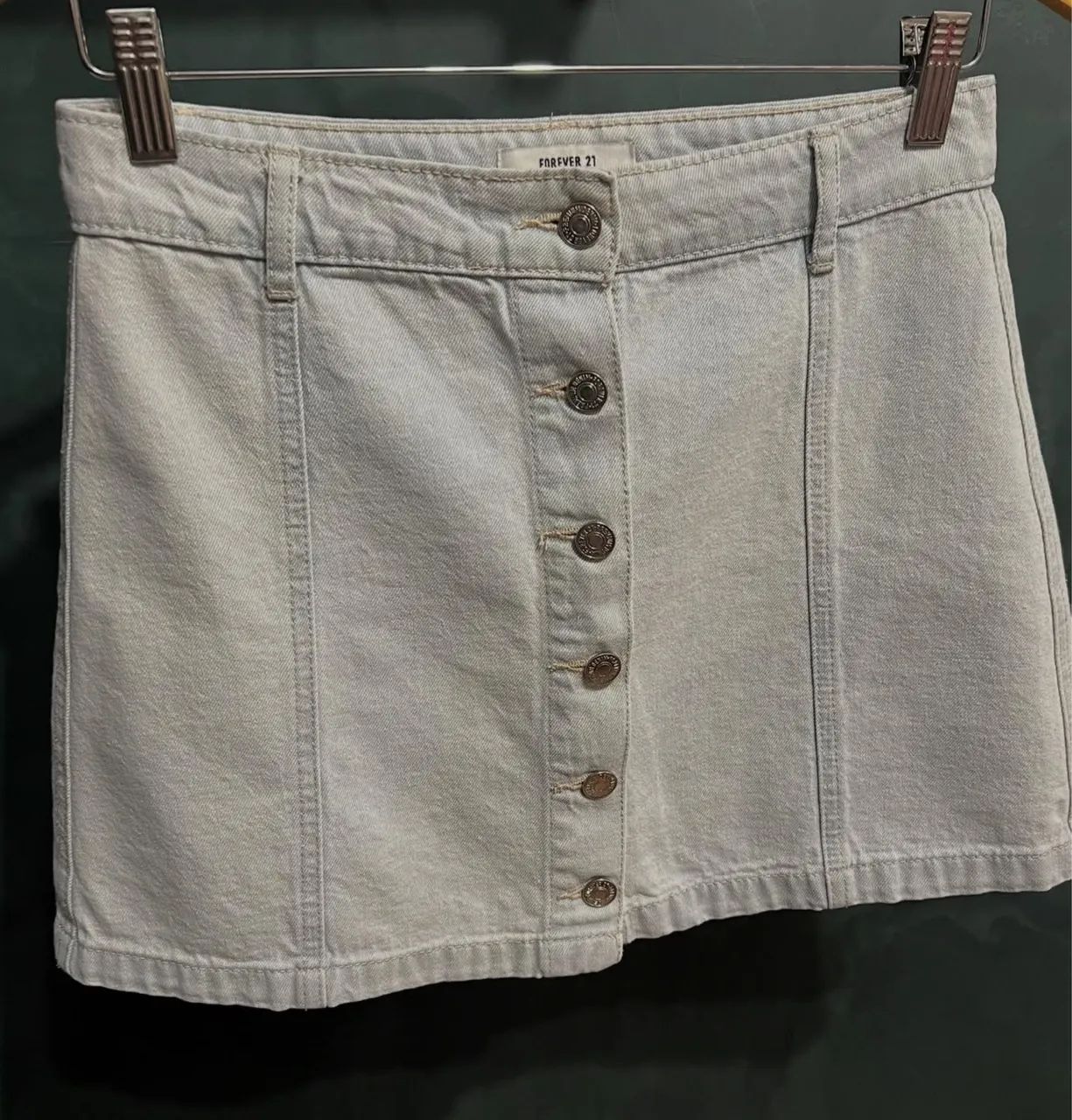 Saia jeans 36 Forever 21 - Foto 3