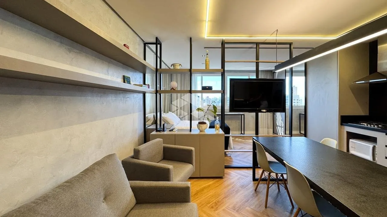STUDIO MOBILIADO COM 1 QUARTO NO CENTRO DE FLORIANÓPOLIS PRÓXIMO AO BEIRAMAR SHOPPING