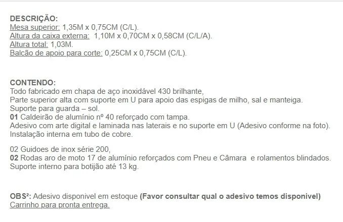 carrinho para venda de milho. - Foto 4