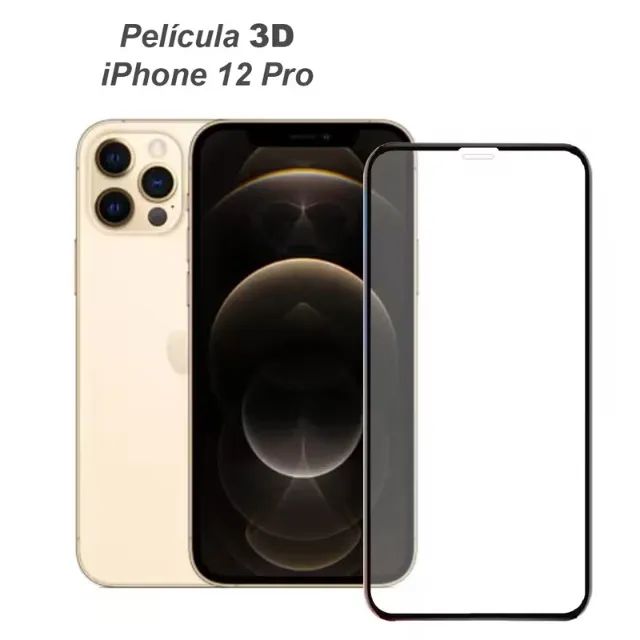 Película De Vidro Temperado 3D Para iPhone 12/iPhone 12 Pro (NOVO)