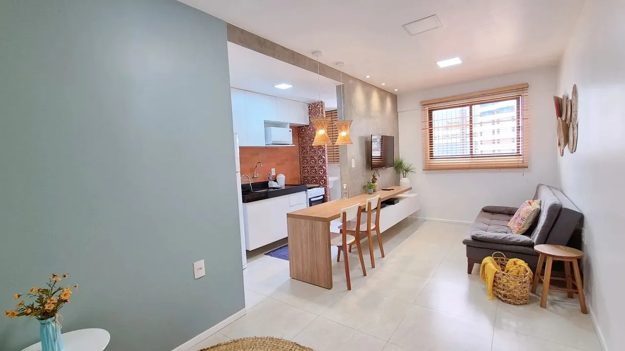 Apartamento quarto e sala mobiliado para locação na Jatiúca - Maceió