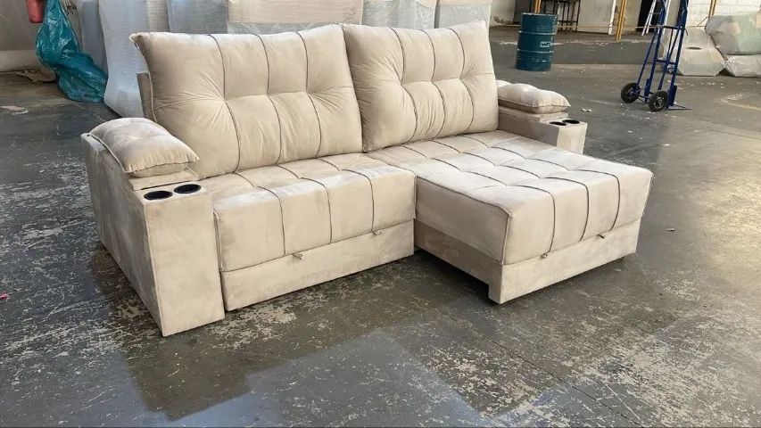 Sofá Retrátil e Reclinável Zeus 2,00m Porta Copo - NOVO, DE FÁBRICA! - Foto 2
