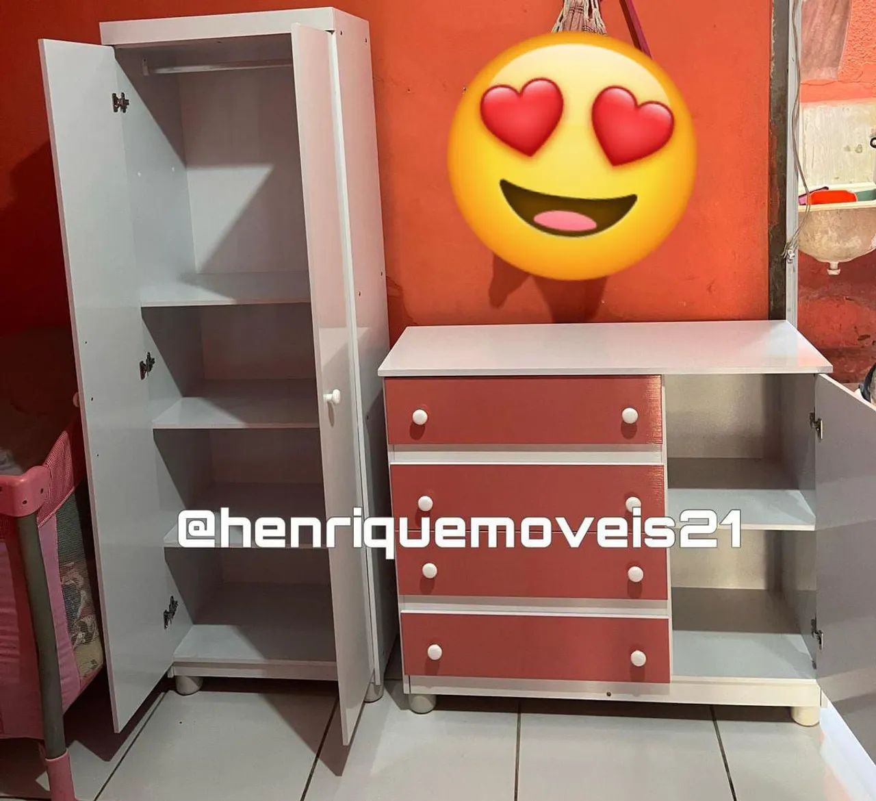 Conjunto Guarda-Roupa Infantil e Cômoda kit A partir de 750,00  - Foto 3