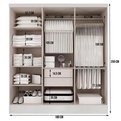 Guarda-Roupa Branco 6 Portas  - Foto 3