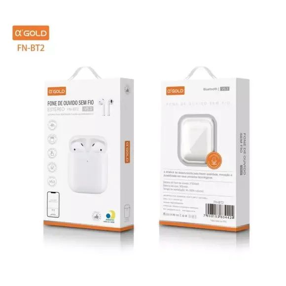 Fone de Ouvido Bluetooth v5.3 aGold FN-BT2 - a Gold Loja Coimbra Computadores Entregamos - Foto 4