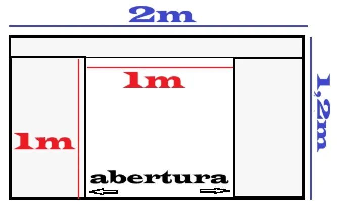 Vendo Vitrô de correr com Vidros 1,20m x 2,0m usado - Foto 2