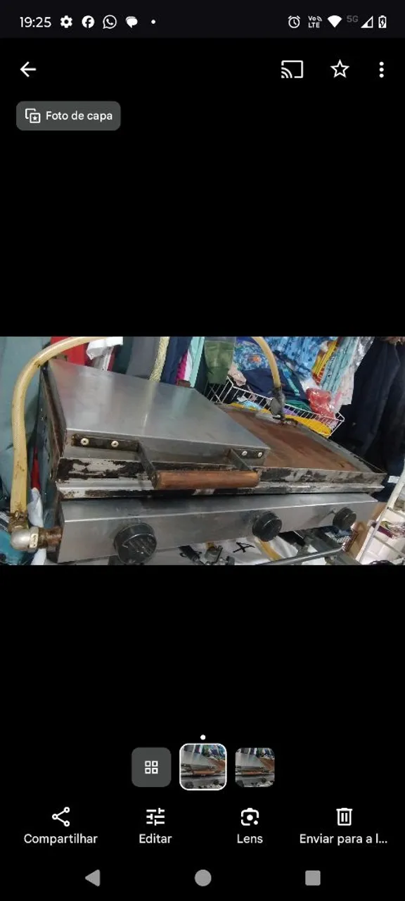 Chapa a Gás para Lanchonete