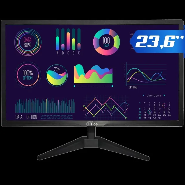 [Novo] Monitor 23.6" Dr.Office Full HD, 75Hz, HDMI/VGA. Últimas Unidades!