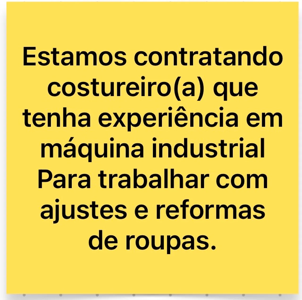 Vaga de emprego 