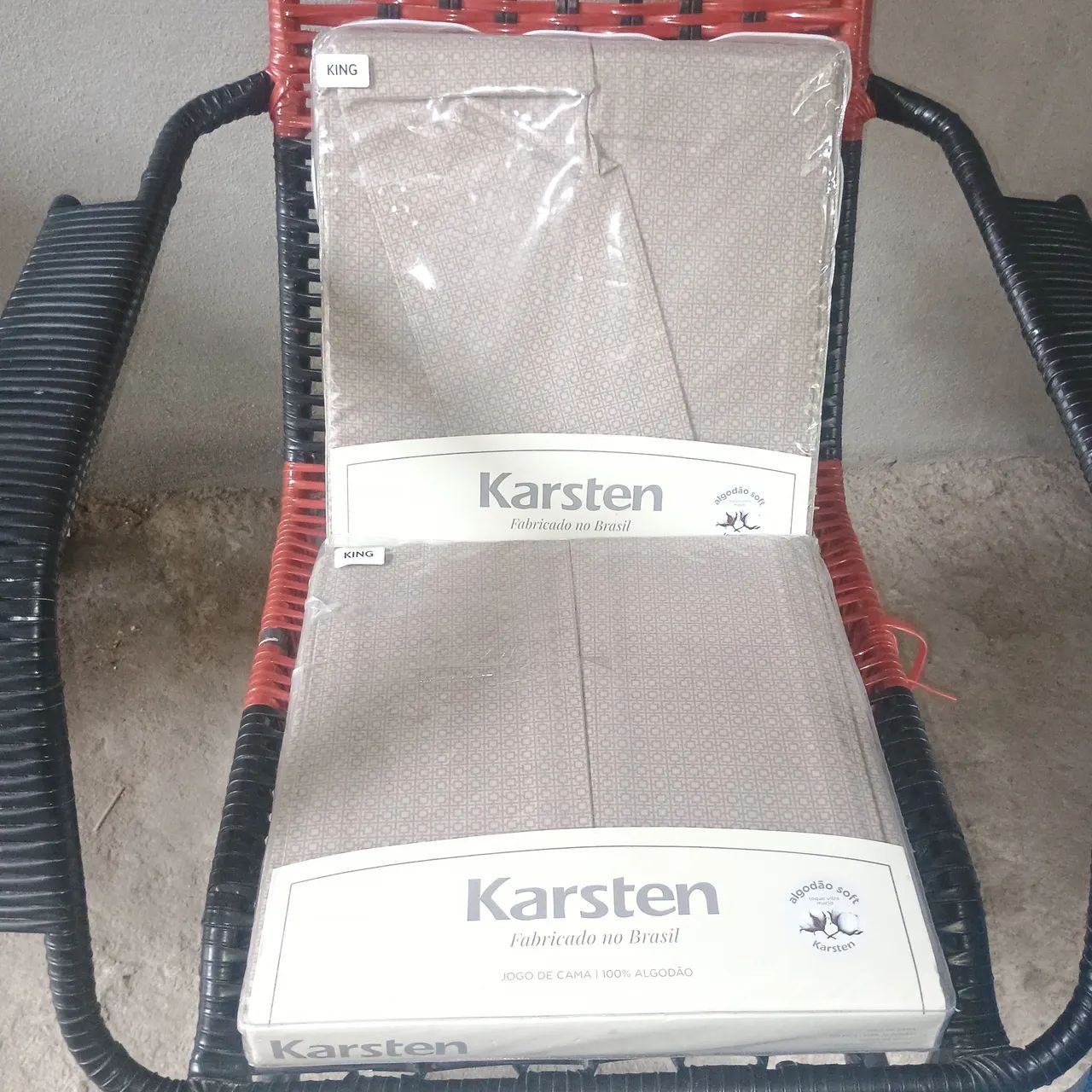 Jogo de cama, king 3 peças 100% algodão 