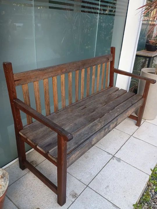 Banco de madeira para jardim 03 lugares - Foto 2