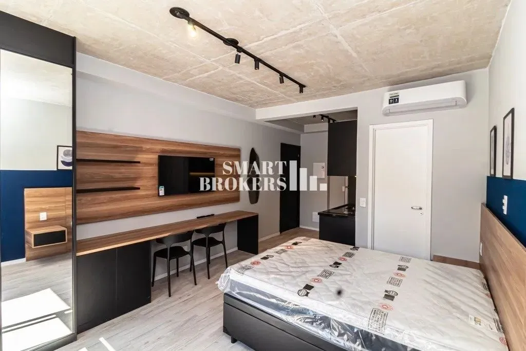 Studio mobiliado para locação, 28,70 metros quadrados e sem vaga de garagem - Moema, São P
