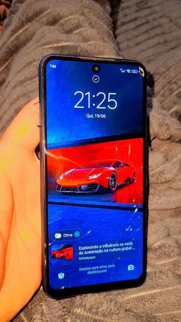 POCO M3 Pro 5G 128 GB Detalhe na Tela