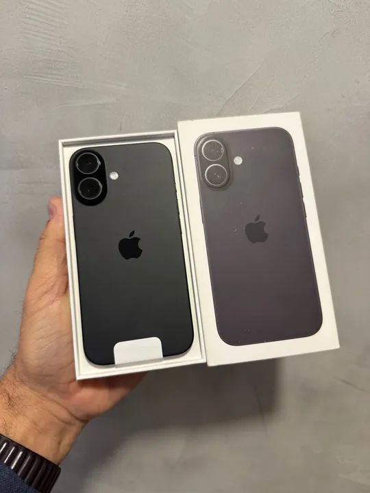 iphone 16/128gb preto fosco novo 