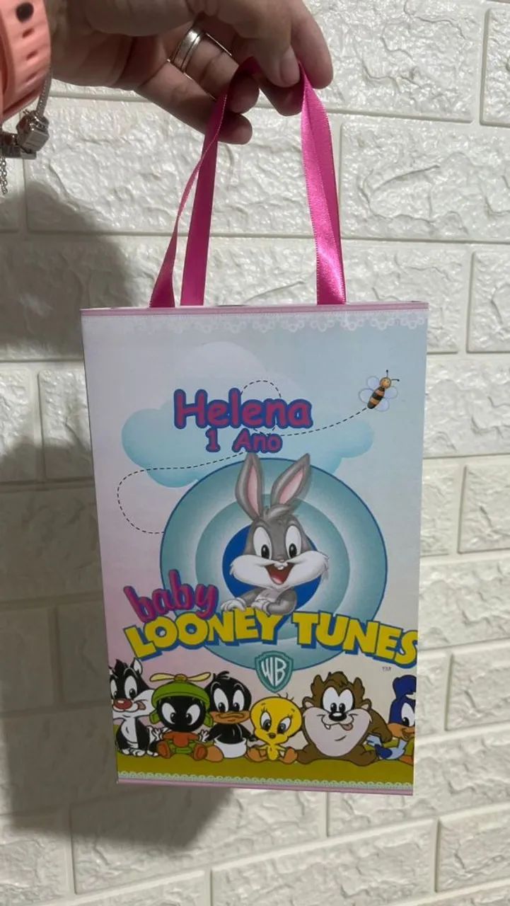 Sacolas para lembrancinhas de aniversário personalizadas - Foto 3