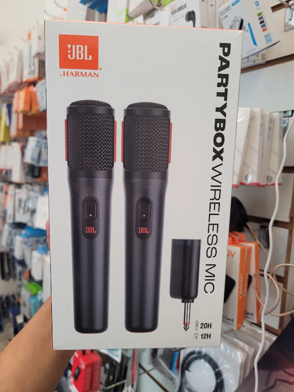 MICROFONE JBL PARTYBOX SEM FIO DUPLO PTO