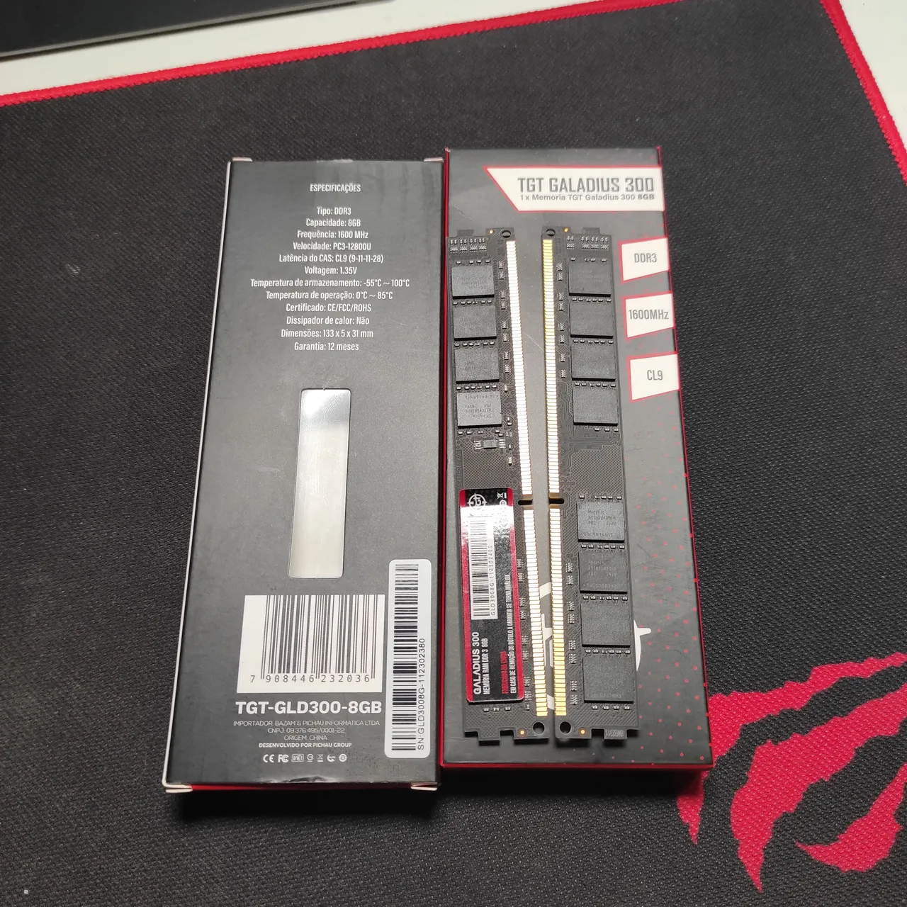 Memória RAM TGT Galadius 300 16GB DDR3 1600MHz (2x8gb)