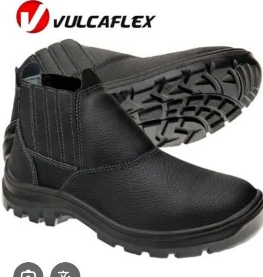 Bota de Segurança Vulcaflex Couro Preta