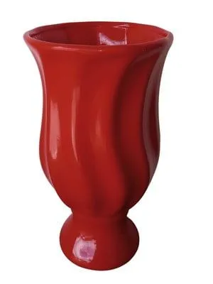 Par de vasos vermelho