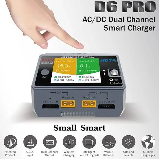 Carregador Inteligente D6 Pro Promoção 