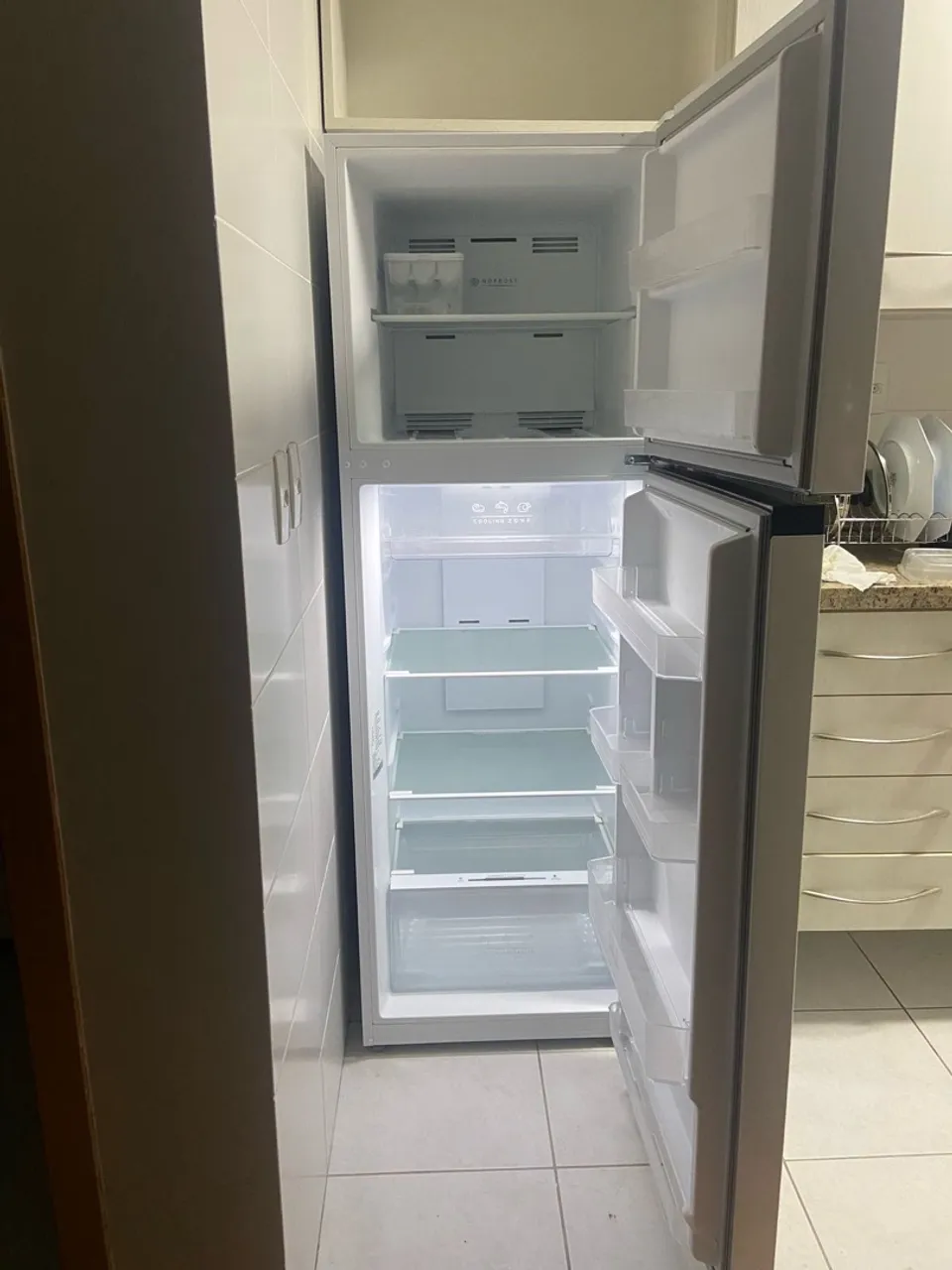 Geladeira duplex Midea branca! NOVA