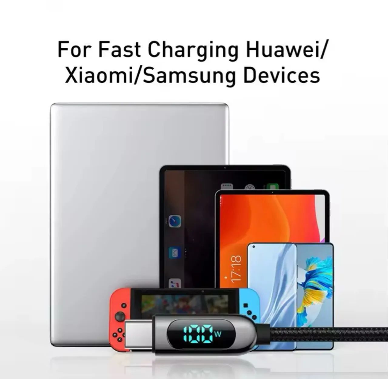 Cabo Baseus Ultra rápido com display Digital USB-C - Foto 4