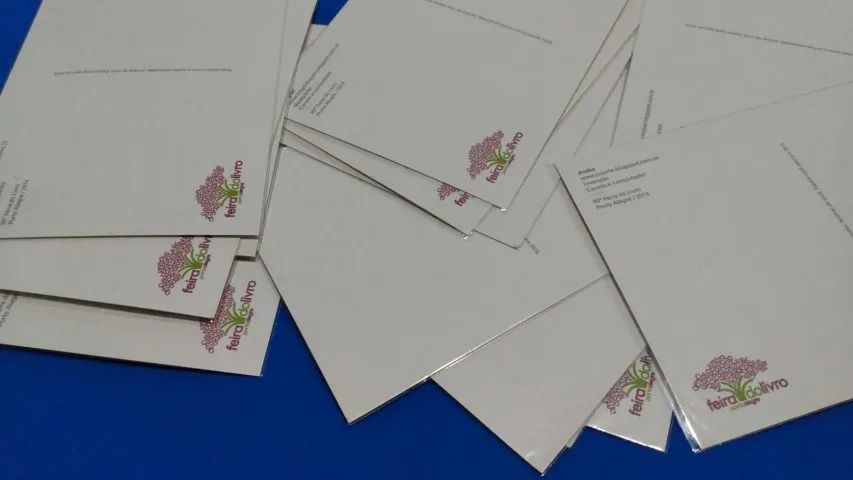 Lote de cartões postais promocionais da feira do livro de Porto Alegre RS de 2014 - Foto 5