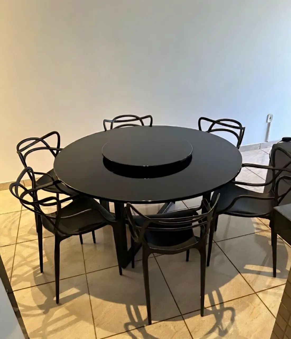 Mesa de pedra ardósia polida e pintada  - Foto 4