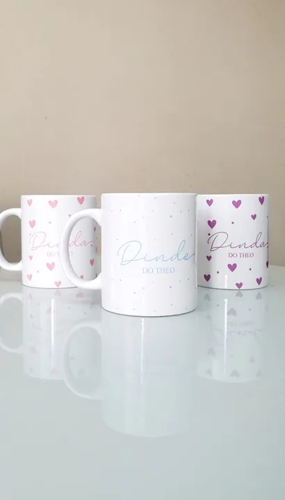 Caneca personalizada convite dindos padrinhos baby