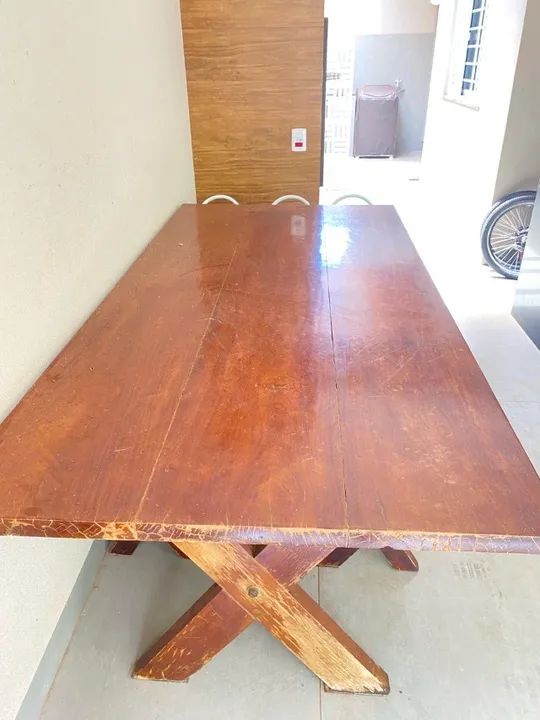 MESA DE MADEIRA GARAPEIRA PRANCHA 2,20X 0,90 - Foto 3