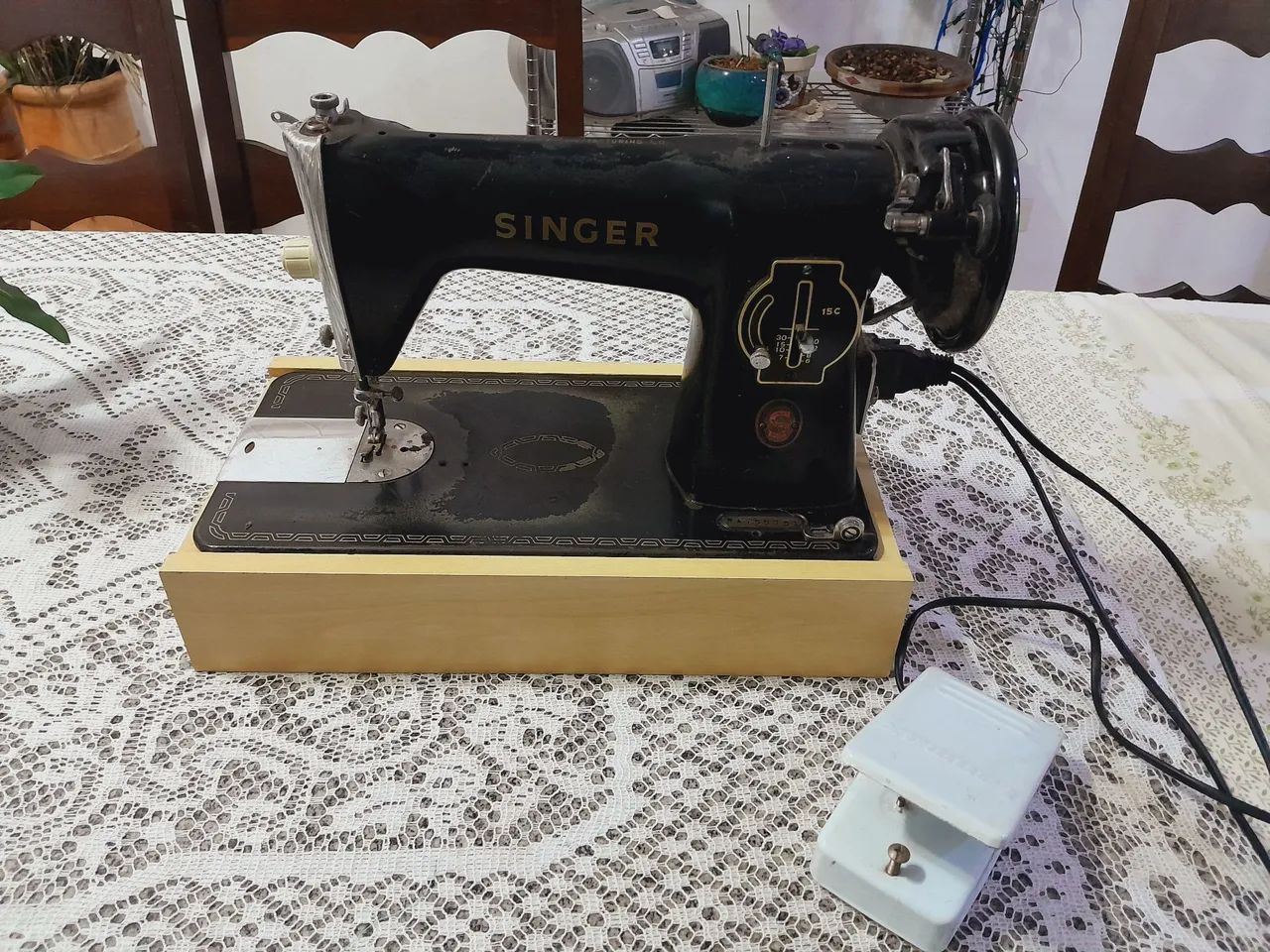 Maquina de costura singer com motor
