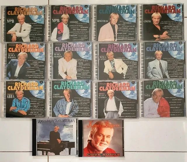 Coleção Cds Richard Richard Clayderman + Cd Kenny Rogers