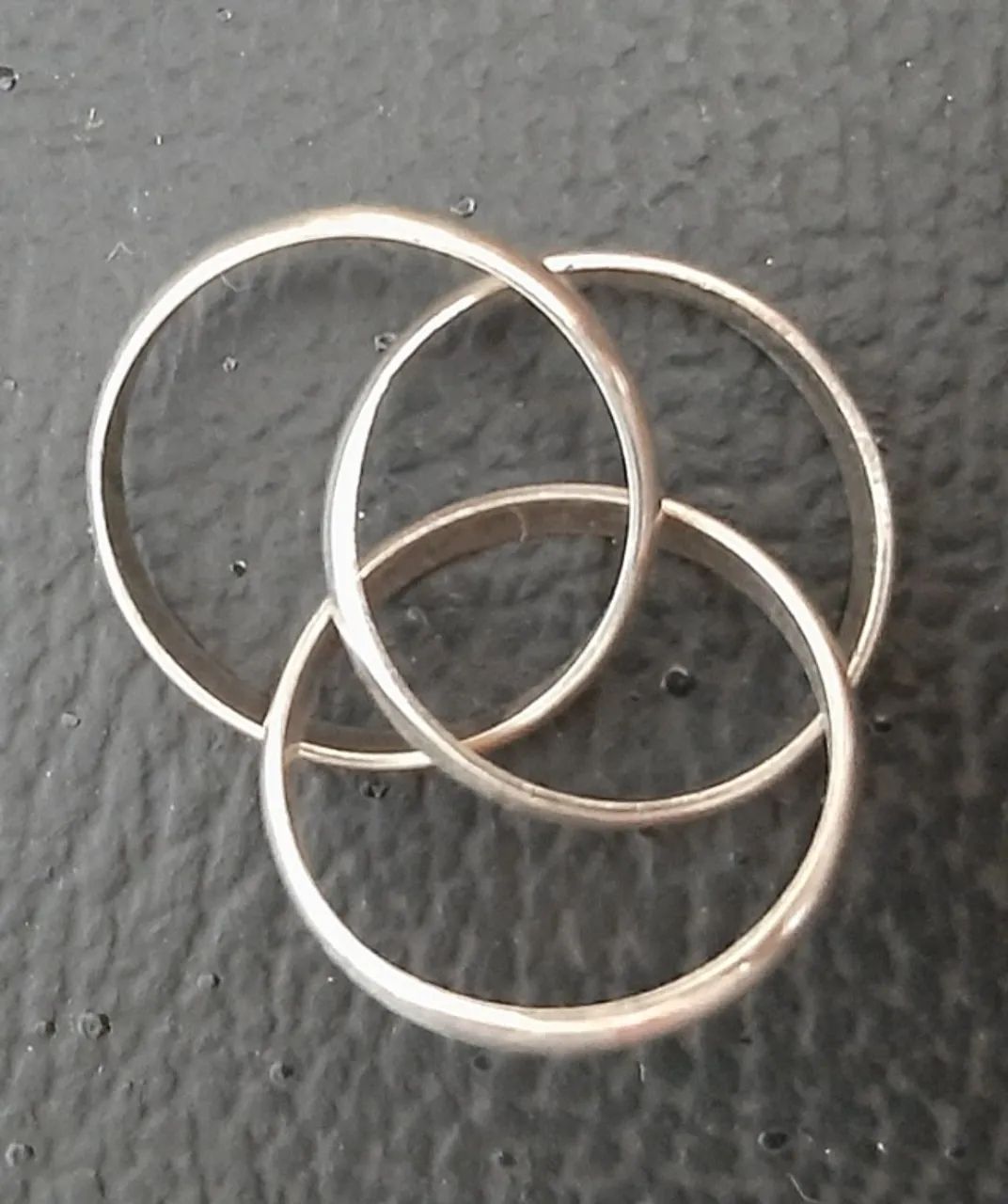 Anel Prata 925 - 3 aros - tipo cartier