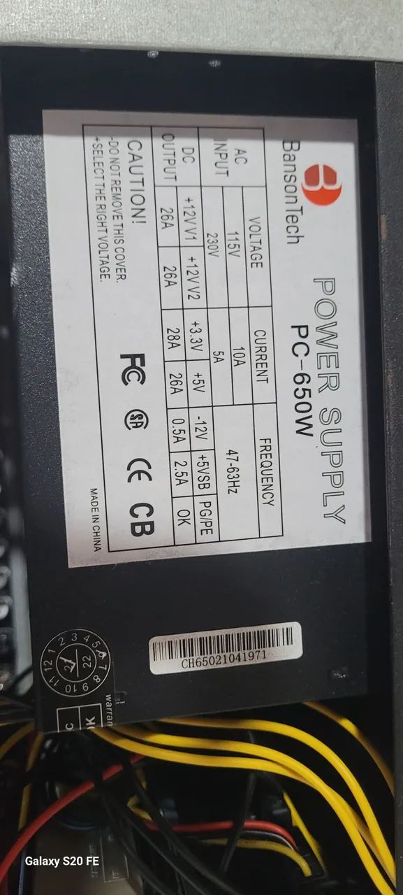 Fonte PC 650W - Banson Tech