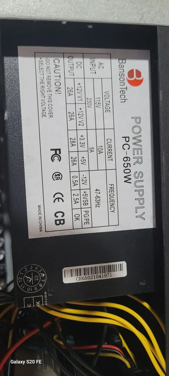Fonte PC 650W - Banson Tech