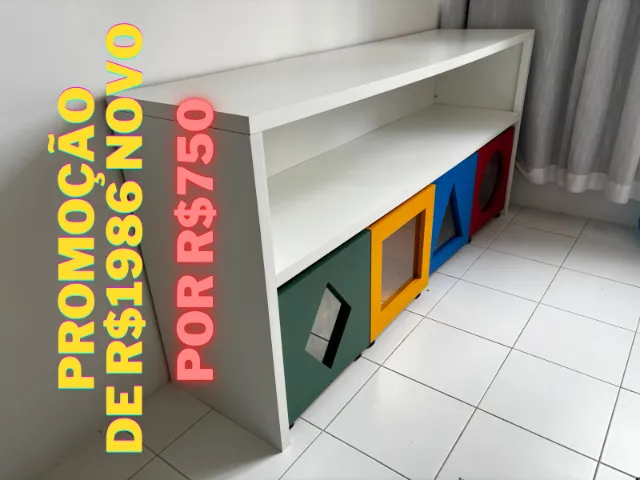Móvel Organizador com Cubos Coloridos