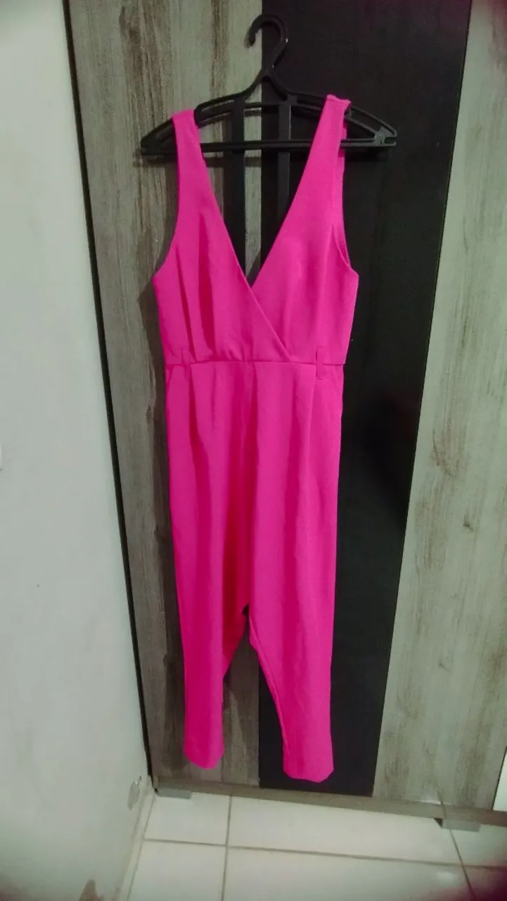 Macacão feminino rosa