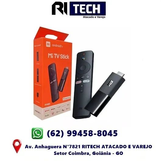 Mi Tv Stick Xiaomi Full Hd 8gb 1gb Preto Transforma Tv em Smart
