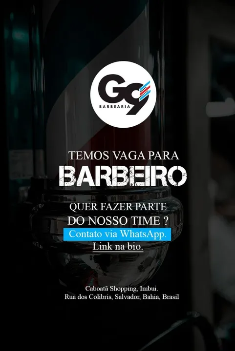 Vaga pra barbeiro no bairro Imbui