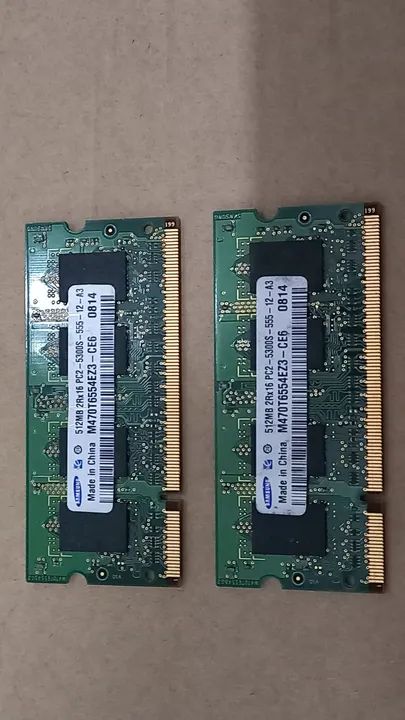 Memórias Notebook Samsumg 512mb 2rx16 Pc2 5300s - Semi Nova