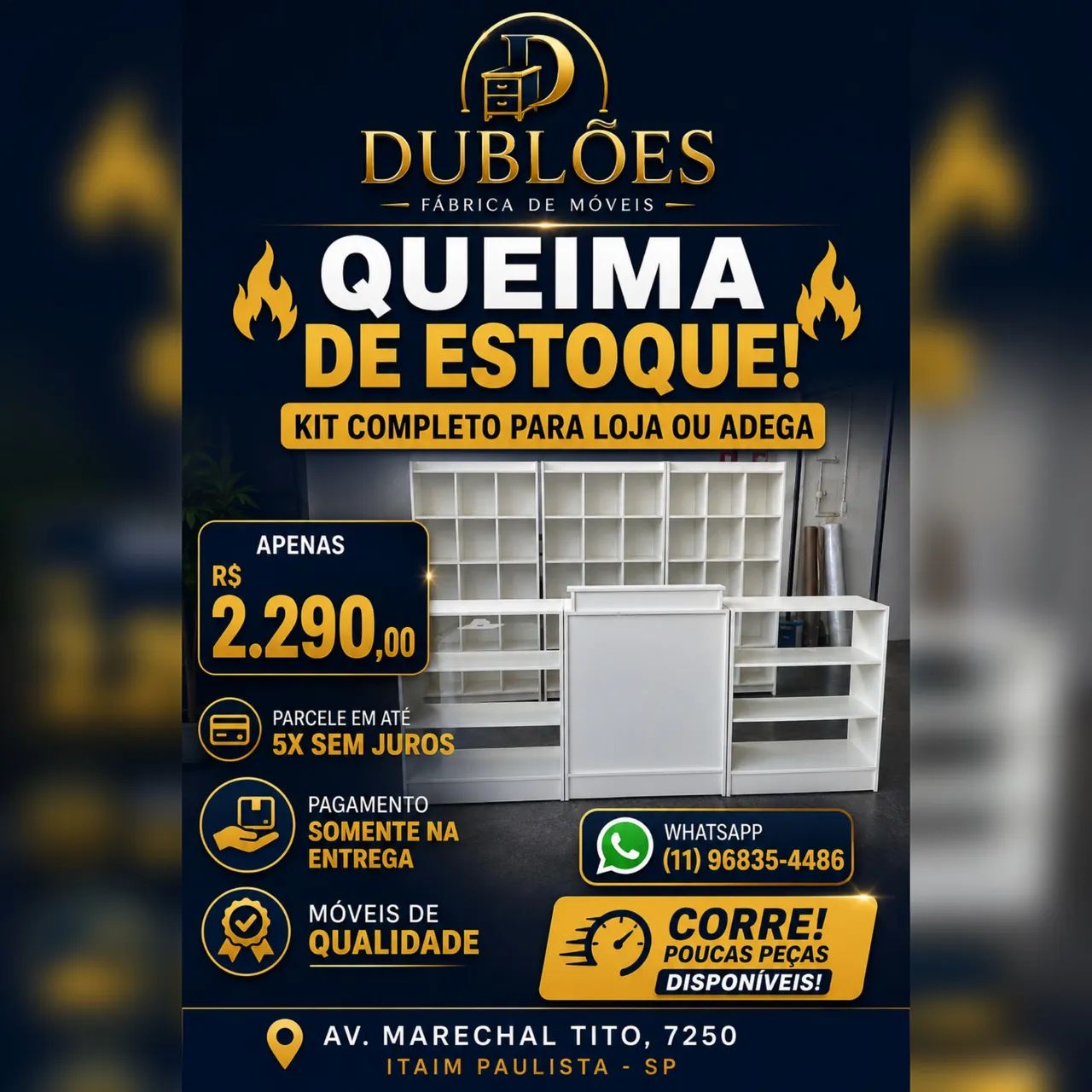 Kit loja e adega promoção 