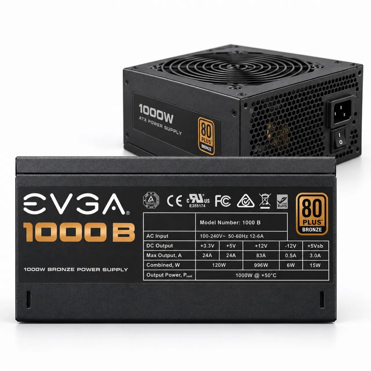 FONTE DE ALIMENTACAO EVGA 1000 B - Foto 3